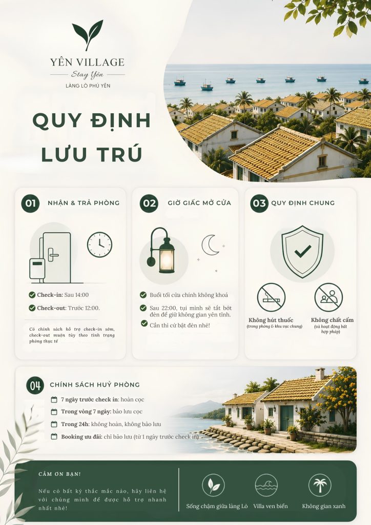 Quy định tại Yên Village
